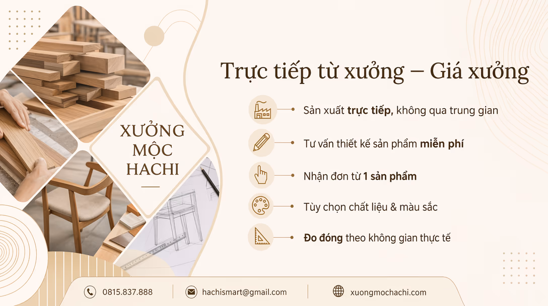 Nhận sản xuất theo yêu cầu dù chỉ 1 cái